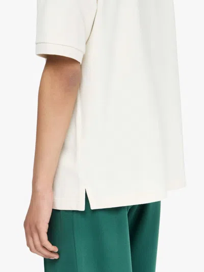 Jw Anderson Anchor Embroidery Polo In Neutral