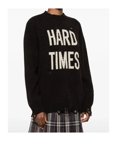 Moschino Long Sleeve Sweater In Black