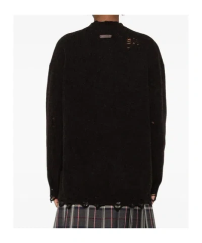 Moschino Long Sleeve Sweater In Black