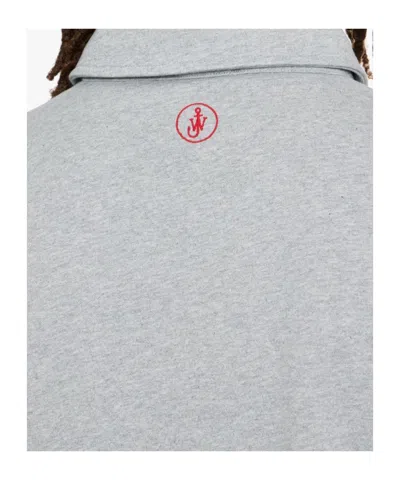 Jw Anderson Rugby Polo With Ribbed Cuffs And Hem In Gray
