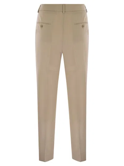 Weekend Max Mara Belt Loop Casual Pants In Brown