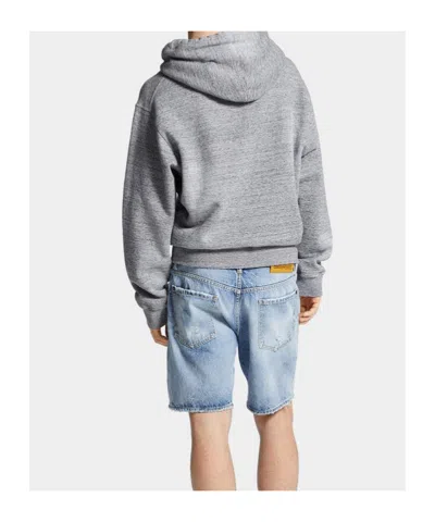 Dsquared2 Light Diagonale Wash Marine Shorts In Blue