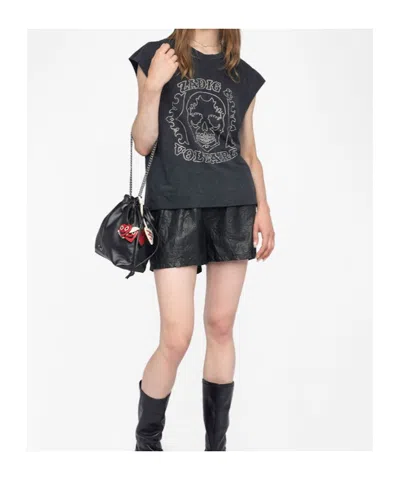 Zadig & Voltaire Cloe Skull Strass Tank Top In Black