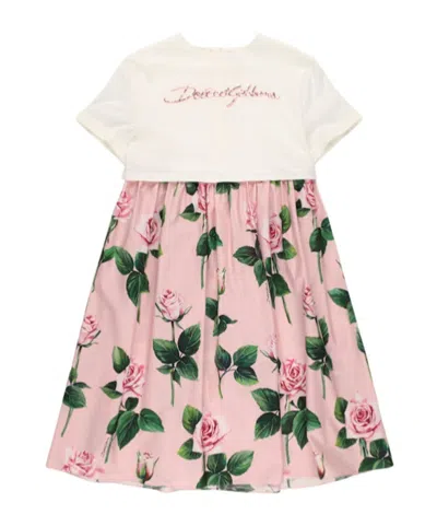 Dolce & Gabbana Printed Dress In Pink