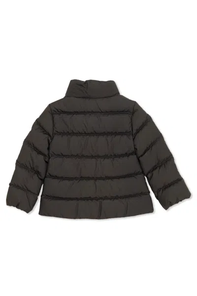 Moncler High Collar Long Sleeve Down Jacket In Black