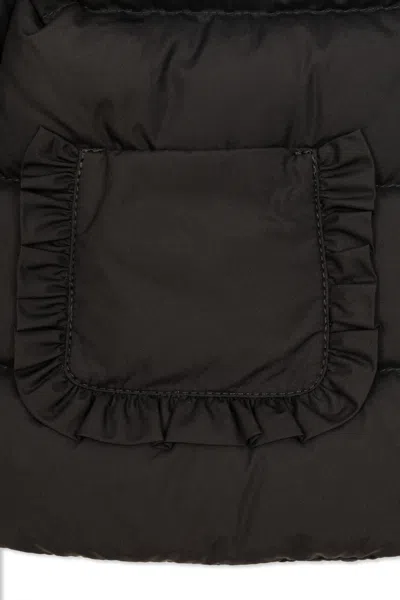Moncler High Collar Long Sleeve Down Jacket In Black