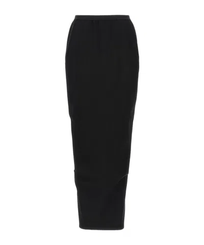 Rick Owens "pillar" Maxi Skirt In Black