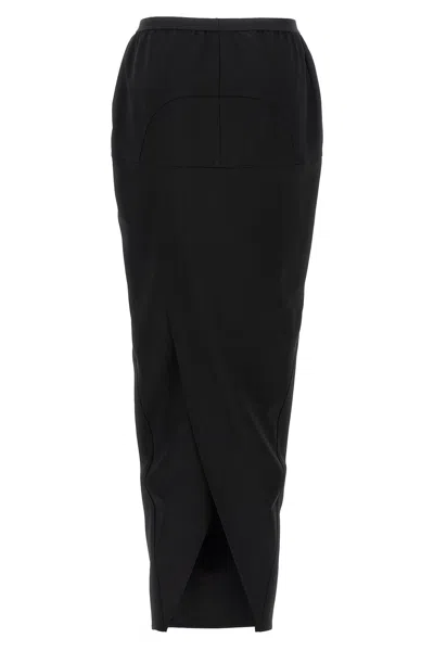 Rick Owens "pillar" Maxi Skirt In Black