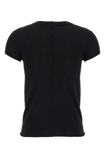 Rick Owens Round Neck Short Sleeve T-shirt In Black