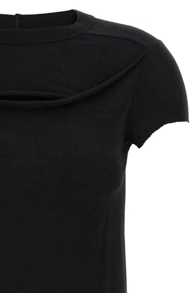 Rick Owens Round Neck Short Sleeve T-shirt In Black