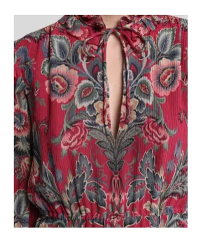 Etro High Neck Floral Print Mini Dress