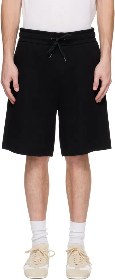 Hugo Boss Drawstring Elastic Waist Shorts In Black