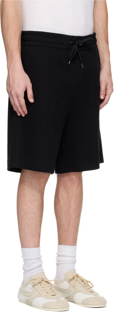Hugo Boss Drawstring Elastic Waist Shorts In Black
