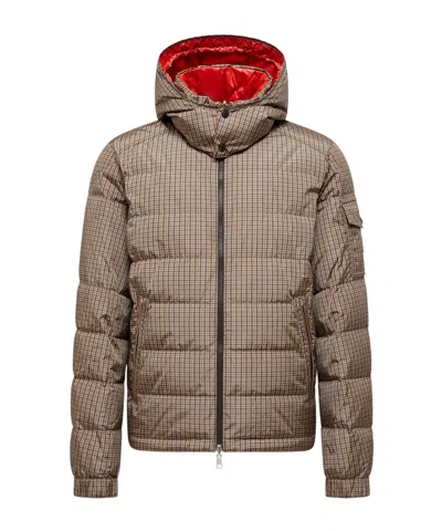 Moncler Doudoune À Capuche Courte Réversible Jonage In Brown