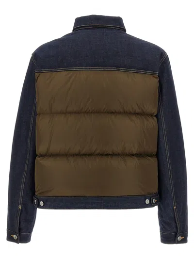 Dsquared2 Hybrid Puffer-jeans Puffer Jackets Multicolor In Blue