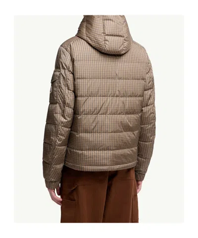 Moncler Doudoune À Capuche Courte Réversible Jonage In Brown