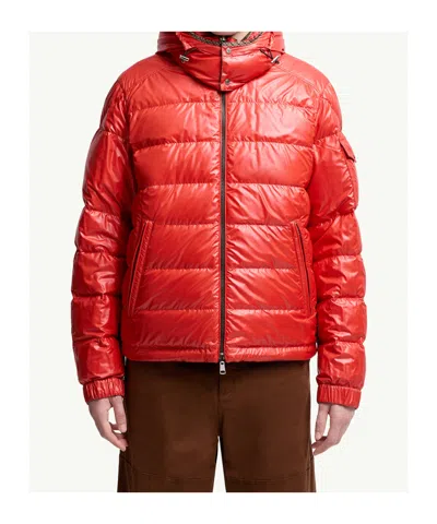 Moncler Doudoune À Capuche Courte Réversible Jonage In Brown