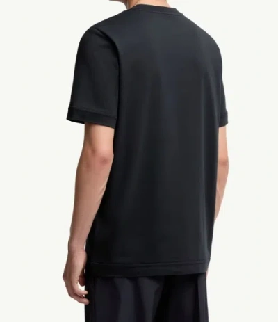 Moncler Logo Patch Cotton T-shirt, Men, Blue, Size: S In Blue
