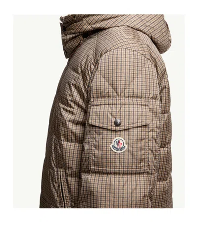 Moncler Doudoune À Capuche Courte Réversible Jonage In Brown