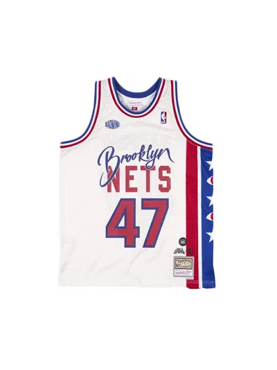 Pre-owned Mitchell & Ness Men's  Joey Bada$$ X Brooklyn Nets Swingman Jersey In White