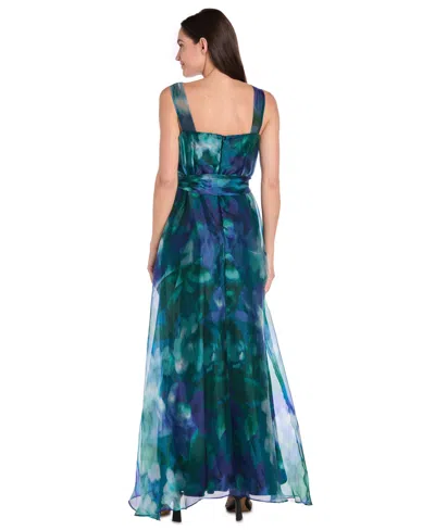 R & M Richards Petite Sleeveless Bow-tie A-line Dress In Multi