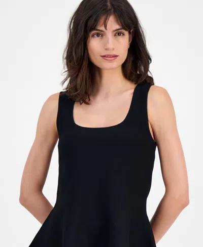 T Tahari Square Neck Peplum Top