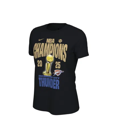 Nike Black Oklahoma City Thunder 2025 Nba Finals Champions Locker Room Confetti T-shirt In Black