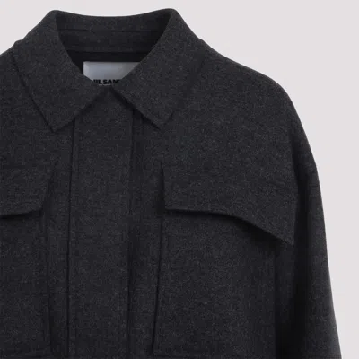 Jil Sander Shirt-style Casual Jacket In Blue