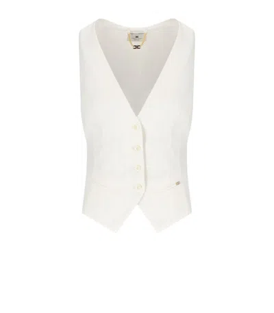 Elisabetta Franchi Ivory Vest In White