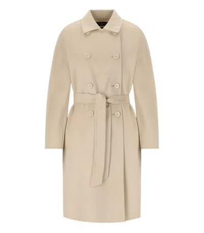 Weekend Max Mara Avenue Sabbia Belted Coat In Gray