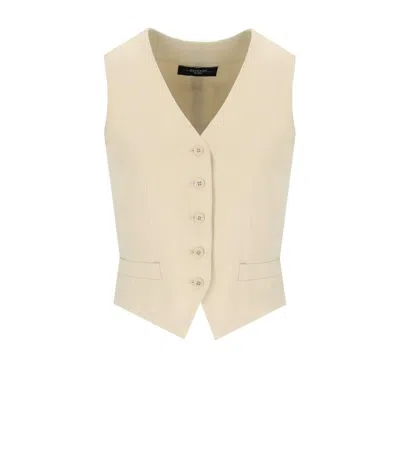 Weekend Max Mara Pace Ivory Vest In Neutral