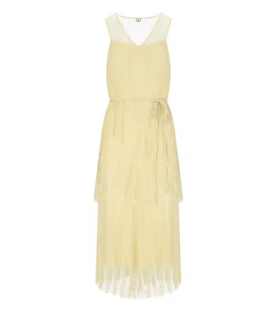 Twinset Vanilla Long Pleated Dress