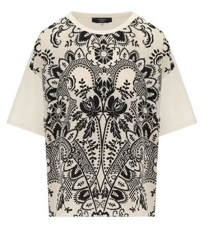 Weekend Max Mara Pampas Ivory T-shirt In White
