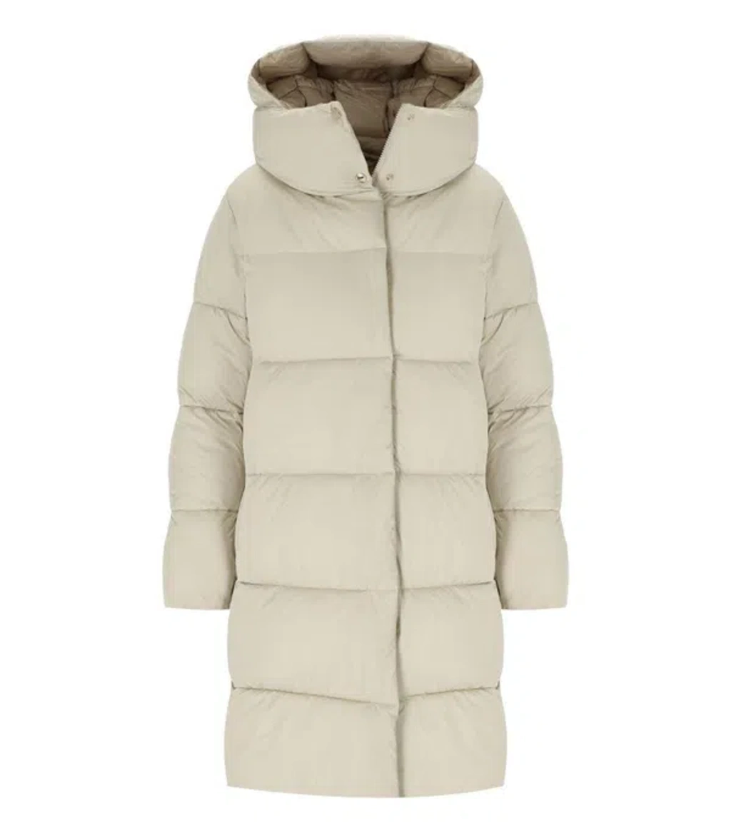 ブルゾン Save The Duck Sibyl Beige Hooded Padded Jacket Save The Duck Sibyl Beige Hooded Padded Jacket In Neutral