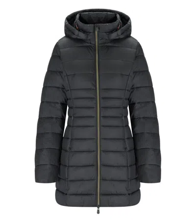 Save The Duck Reese Grey Hooded Padded Jacket