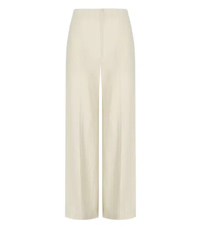 Harris Wharf London Ivory Flare Trousers In Neutral