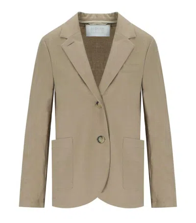 Harris Wharf London Dove Grey Single-breasted Blazer