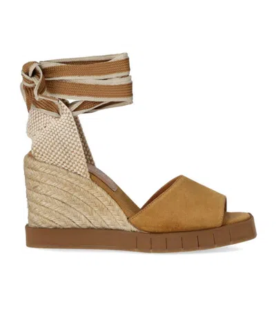Palomitas Hedera Caramel Wedge Espadrille Sandal In Brown