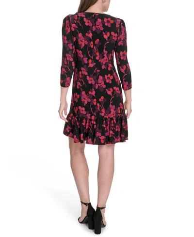 Tommy Hilfiger Women's 3/4-sleeve Jersey Shift Dress In Multi