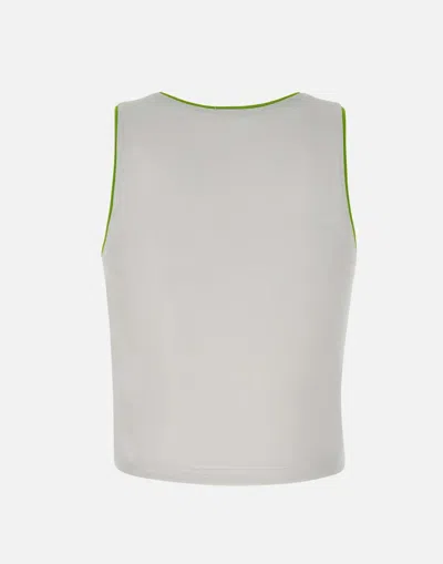 Casablanca White Pima Cotton Tank Top