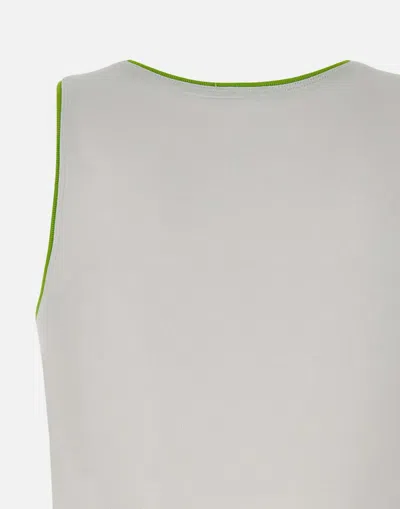 Casablanca White Pima Cotton Tank Top