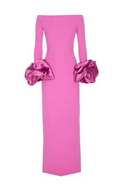 Solace London Women Talia Maxi Dress In Pink