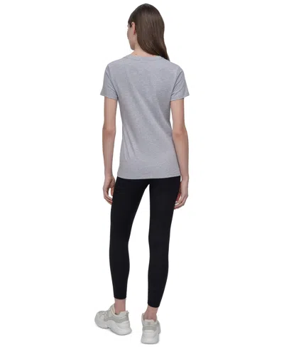 Dkny Sport Women's Cotton-blend Rhinestone-logo T-shirt