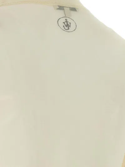 Jw Anderson Sheer Crew Neck Illustrated Long Sleeve T-shirt In Neutral