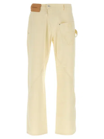 Jw Anderson Twisted Workwear Jeans In Neutral