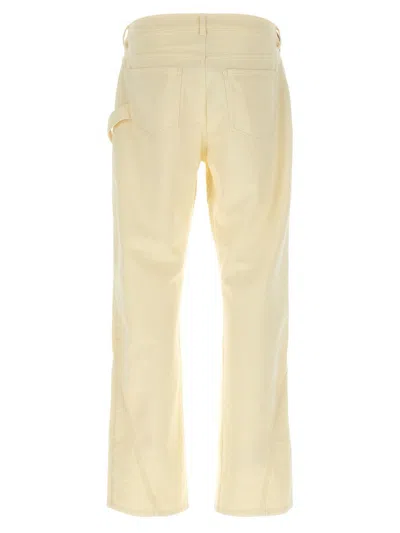 Jw Anderson Twisted Workwear Jeans In Neutral