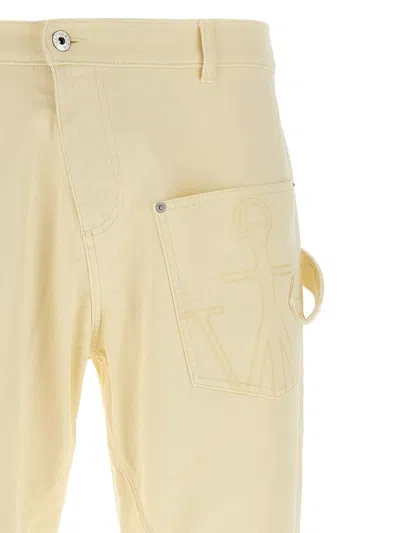 Jw Anderson Twisted Workwear Jeans In Neutral