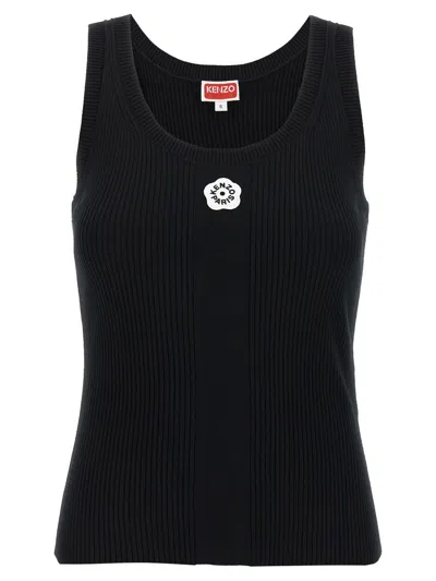 Kenzo Gots Boke Flower 2.0 Embroidered Tank Top In Black