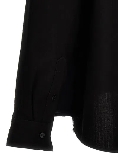 Marni Cool Wool Shirt With Contrast Stitching Shirt And Blouse Black
