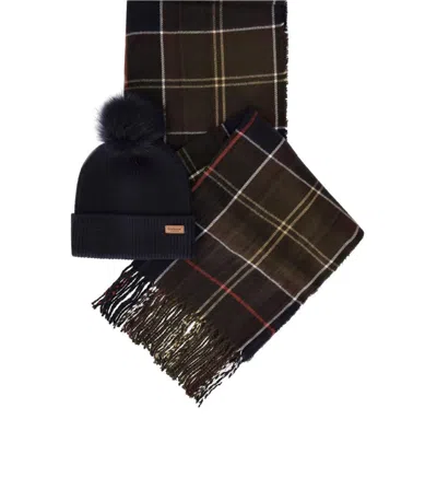 Barbour Check-pattern Fringe-detailing Scarf